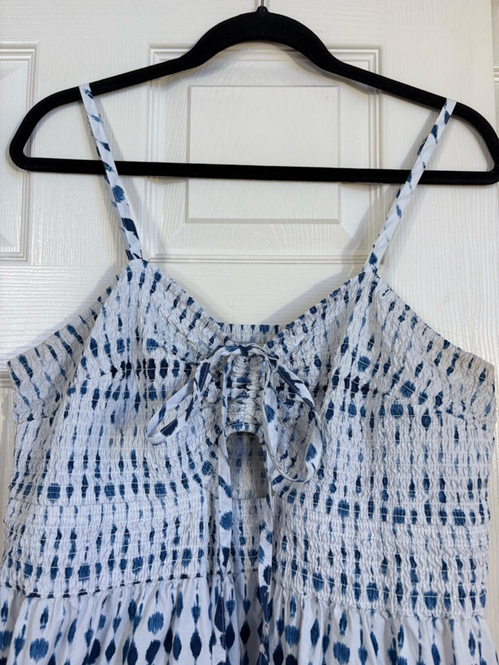 Plus Size Blue & White Maxi Dress - Picture 3 of 4
